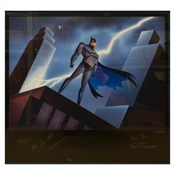 Limited edition ‘Batman Lightning’ Batman Animated Series framed print, signed by the voic...