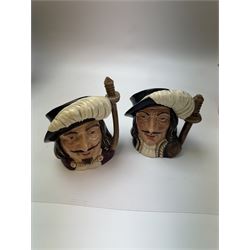 Royal Doulton figure Shore Leave HN2254, together with character jugs including Henry VIII, Aramis, Athos etc  