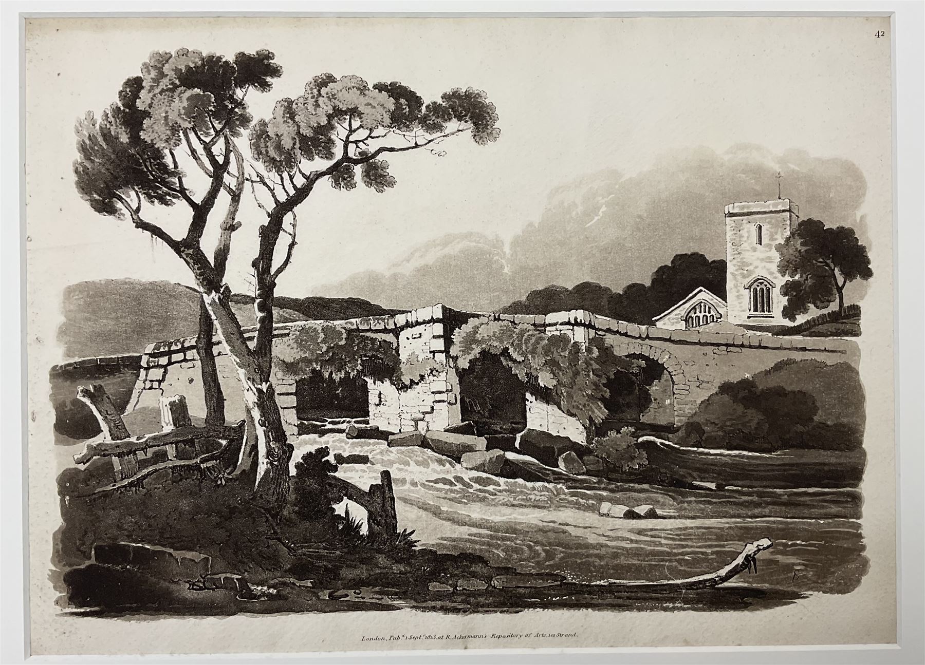 Samuel Prout (British 1783-1852): 'Rudiments of Landscape in Progressive Studies. Drawn, and Etched in Imitation of Chalk', collection of soft ground etchings pub. Rudolph Ackermann c.1813, each 36.5cm x 26cm, each mounted and bound in two bespoke folios