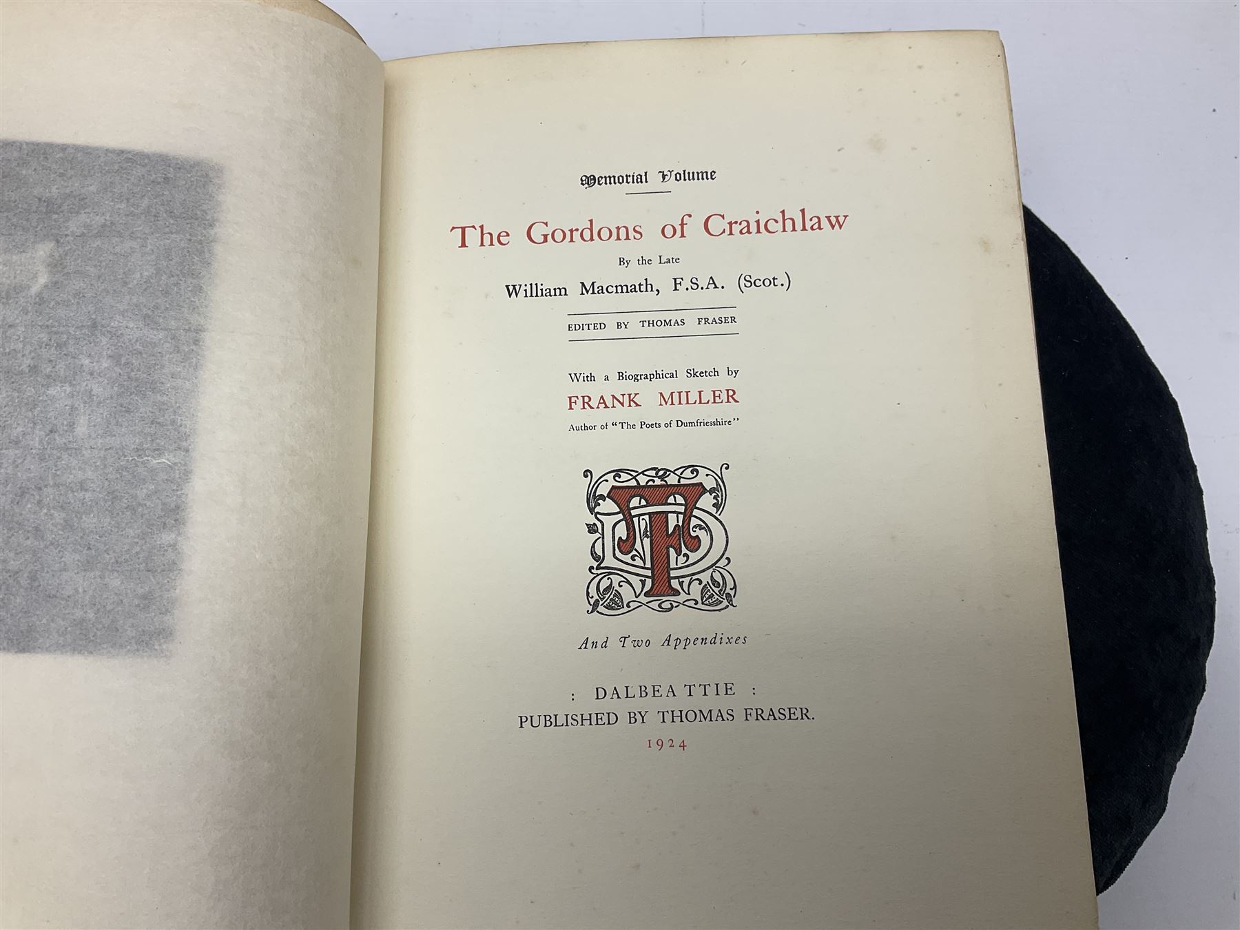 William Macmath; The Gordons of Craichlaw, Fraser, Asher & Co, Glasgow, 1924