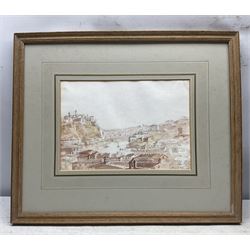 Manner of Francis Towne (British 1739-1816): 'From the Tarpeian Rock', watercolour and pencil unsigned, titled and dated c1840, 18cm x 26cm 