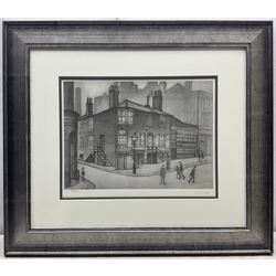 Laurence Stephen Lowry RBA RA (Northern British 1887-1976): 'Great Ancoats Street', limited edition monochrome offset lithograph on laid paper signed and numbered 700/850 in pencil with publisher's blindstamp, pub. Harold Riley, Salford 29cm x 38cm