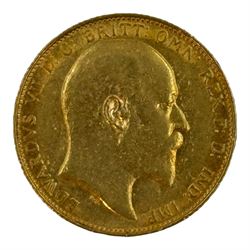 King Edward VII 1908 gold full sovereign coin