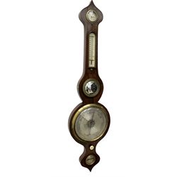 Late 19th century - five-glass mercury barometer in a rosewood 