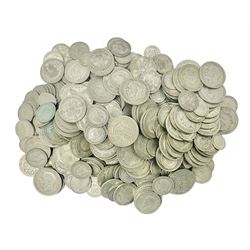 Approximately 2652 grams of Great British pre 1947 silver coins