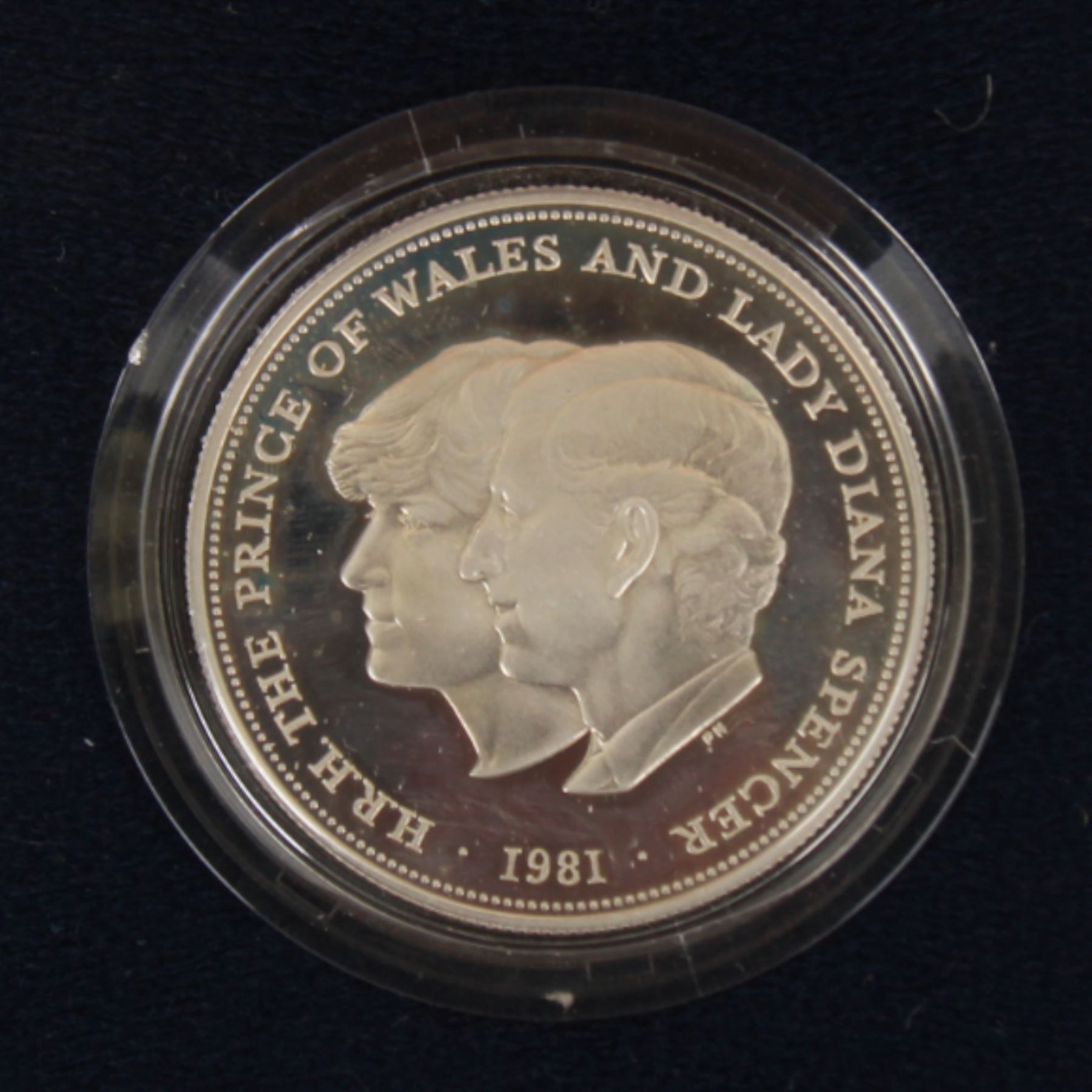 Four The Royal Mint United Kingdom silver proof coins, comprising 1977 'Silver Jubilee' crown, 1981 'Commemorating the Marriage of His Royal Highness The Prince of Wales and Lady Diana Spencer' crown, 1996 'Her Majesty Queen Elizabeth II 70th Birthday' five pounds and 1997 'Golden Wedding Anniversary' five pounds, all cased with certificates