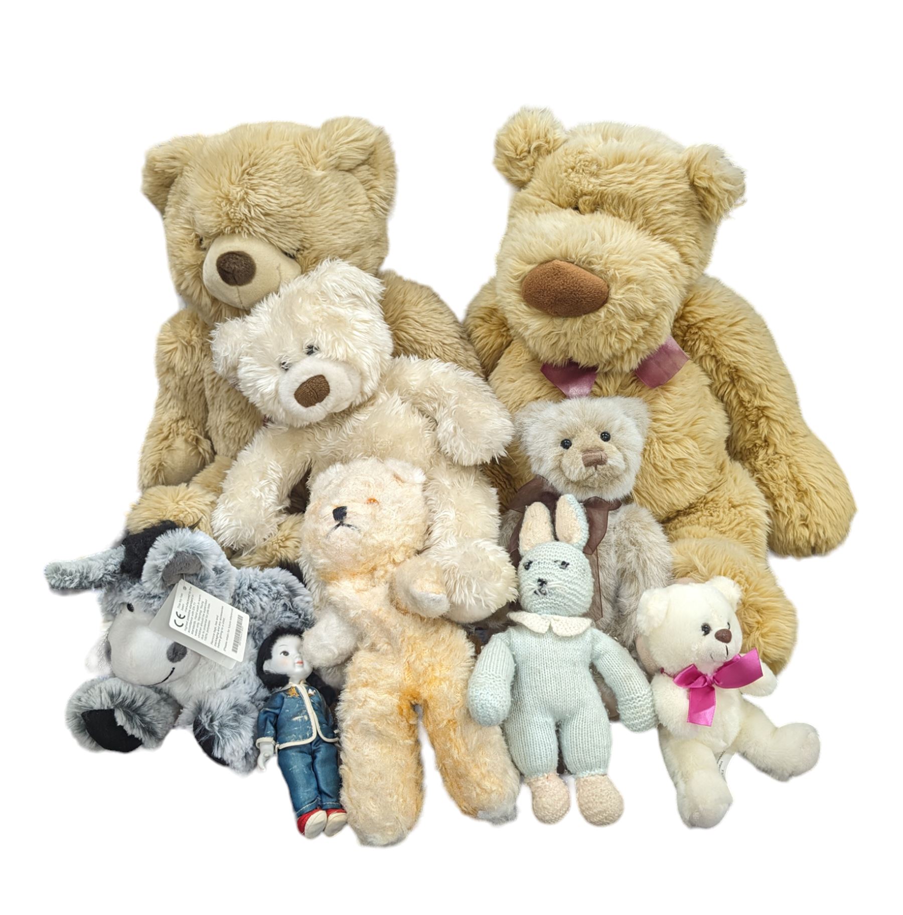 Small Charlie Bear 'Zoe' and a collection of other teddy bears and soft toys, Charlie Bear H28cm