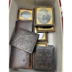 Collection of Victorian daguerreotypes, together with other photographs