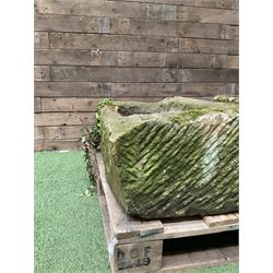 19th century hand hewn rectangular stone trough - THIS LOT IS TO BE COLLECTED BY APPOINTMENT FROM DUGGLEBY STORAGE, GREAT HILL, EASTFIELD, SCARBOROUGH, YO11 3TX