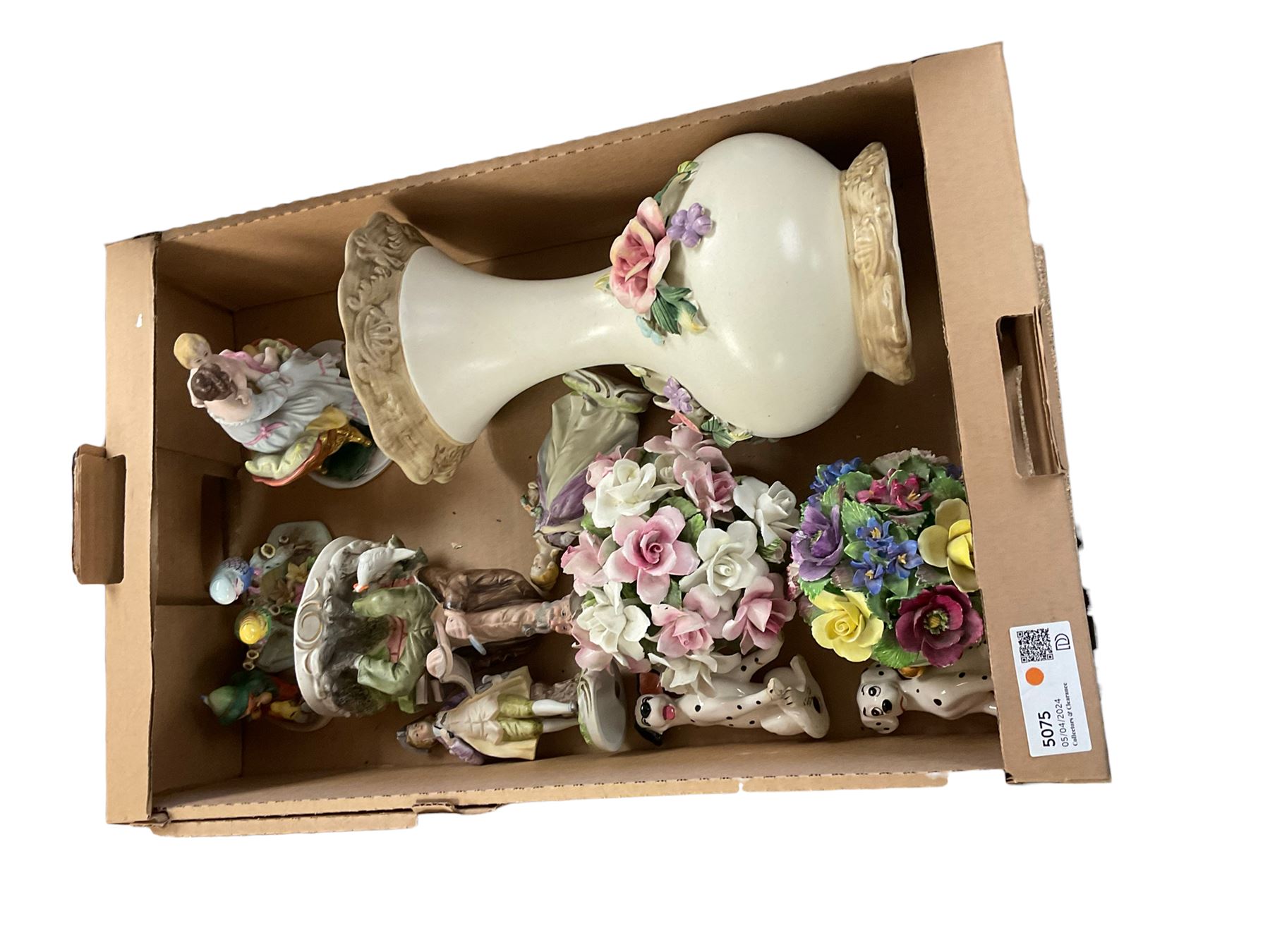 Collection of ceramics including Paragon Victorian Rose dinner wares, figures etc in three boxes 