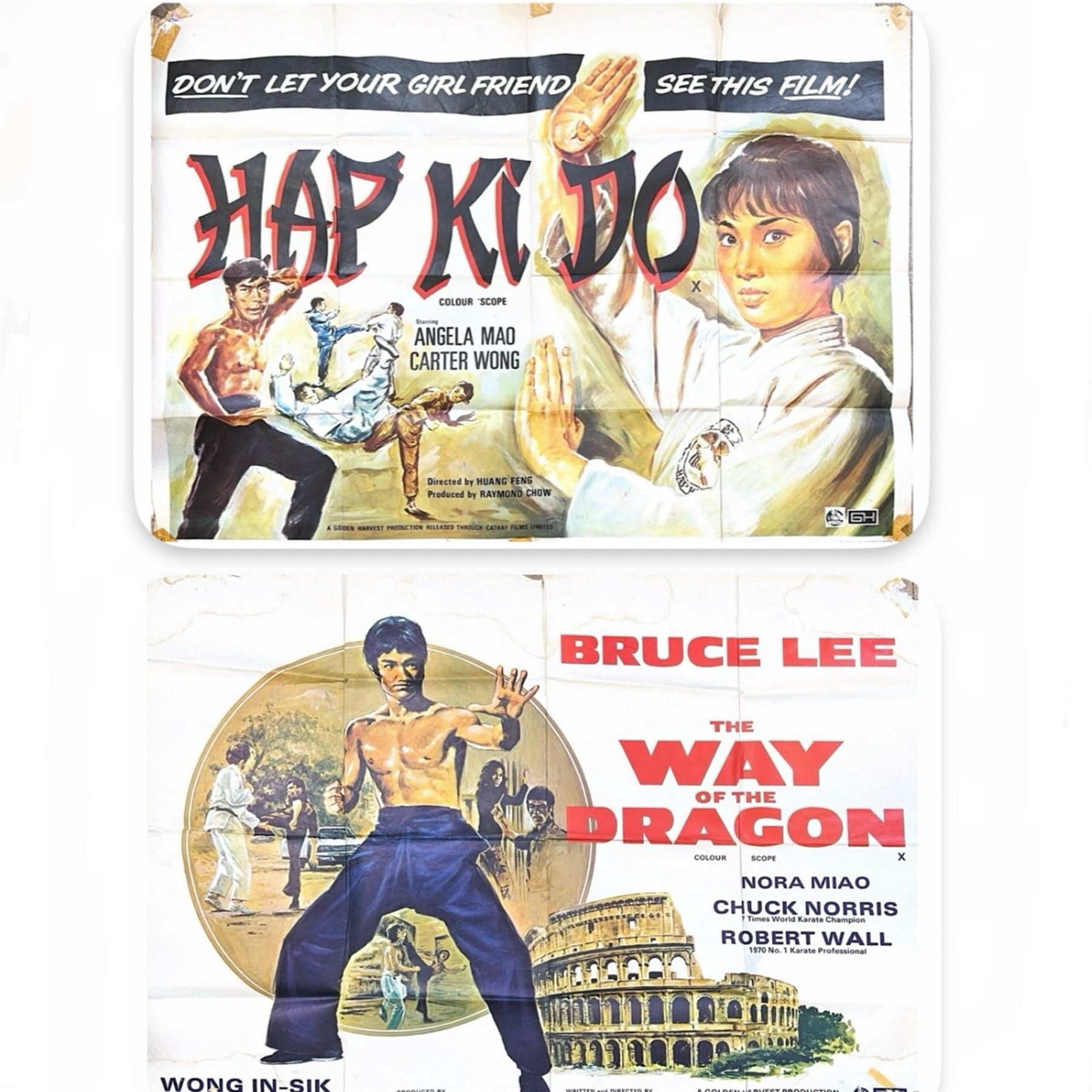 Bruce Lee 'The Way of the Dragon' original UK film poster, and another 'Hapkido'