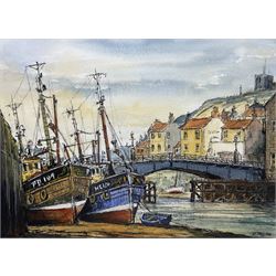 Jack Rigg (British 1927-2023): Upper Harbour 'Whitby', watercolour and ink signed and dated 1980, titled verso 27cm x 37cm