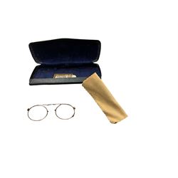 Pair of gold pince-nez