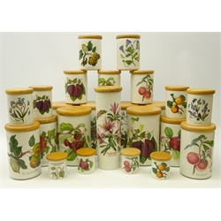  Collection of twenty-four Portmeirion storage jars of various sizes, maximum size H30cm  