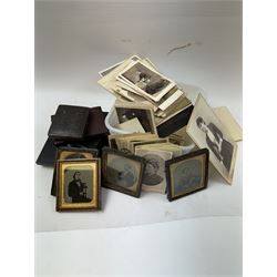 Collection of Victorian daguerreotypes, together with other photographs