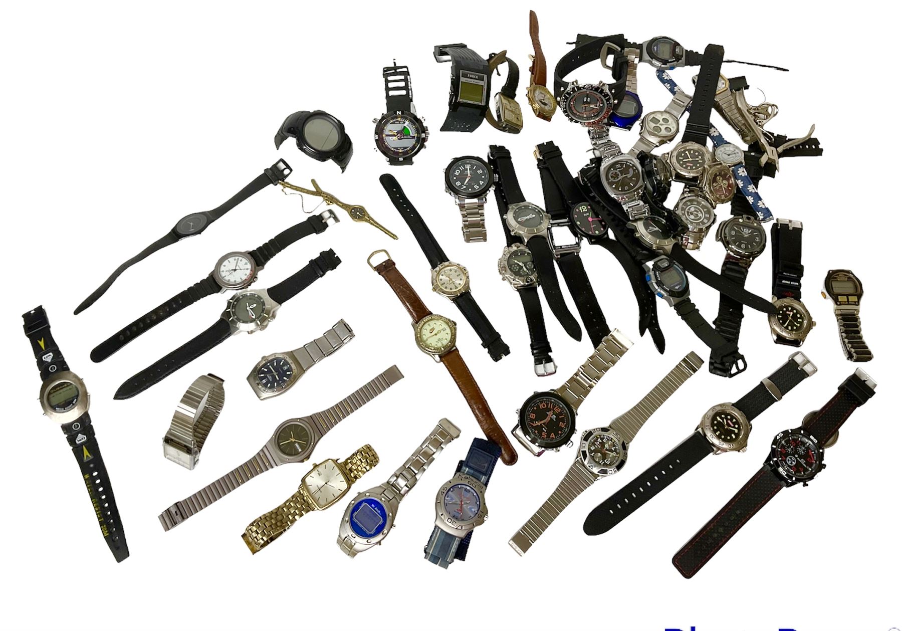 Collection of gentleman's wristwatches, including Swatch, Casio, Timex and Sekonda examples