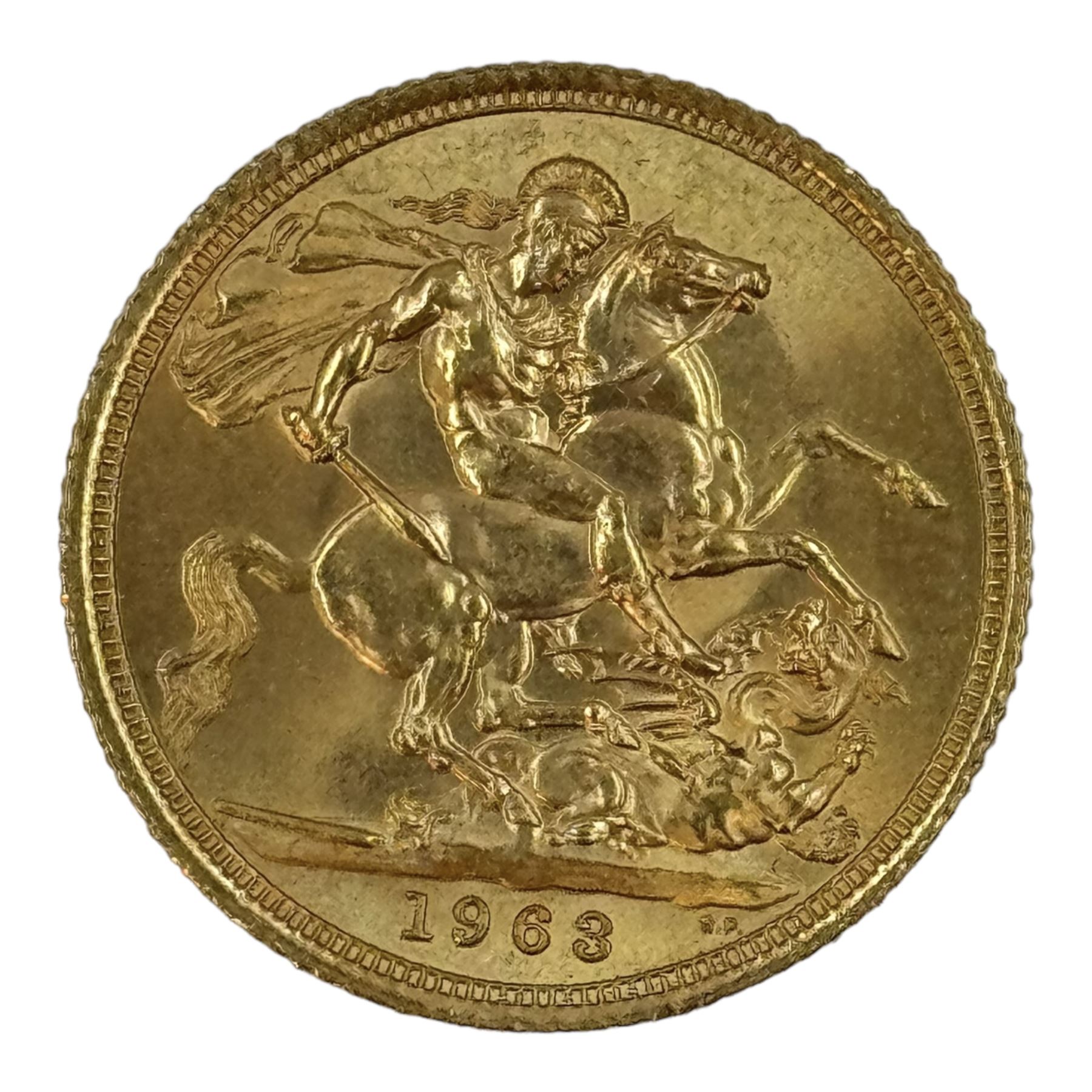 Queen Elizabeth II 1963 gold full sovereign coin