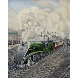 E Bolton (British 20th Century): Andrew K McKosh Steam Locomotive, oil on board signed and dated 1981, 49cm x 39cm 