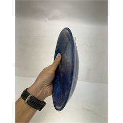 Lapis lazuli mosaic shallow dish, D18cm