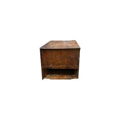 Oak writing box, together with another oak box, canteen of cutlery and other collectables 