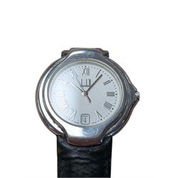 Gentlemans Dunhill wristwatch, on leather strap