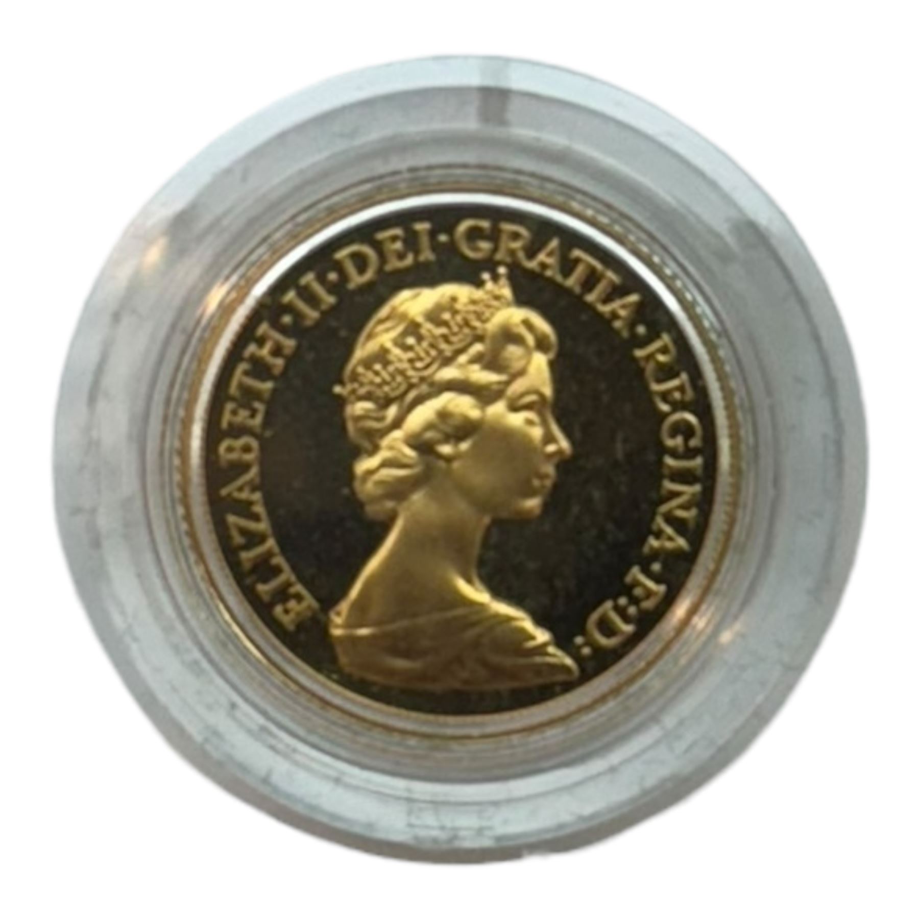 Queen Elizabeth II 1980 gold proof full sovereign coin, cased with certificate