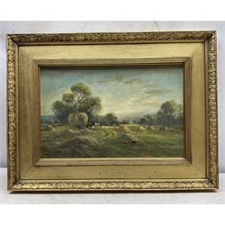 William Ashton (British 1853-1927): The Hayfield, oil on board signed 28cm x 43cm 