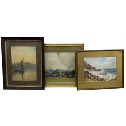 Three early 20th century landscape watercolours, by George Trevor (British fl.1920-1940), Alfred Sale Watson (British fl.1895-1930), and Edward Jeffrey (3)