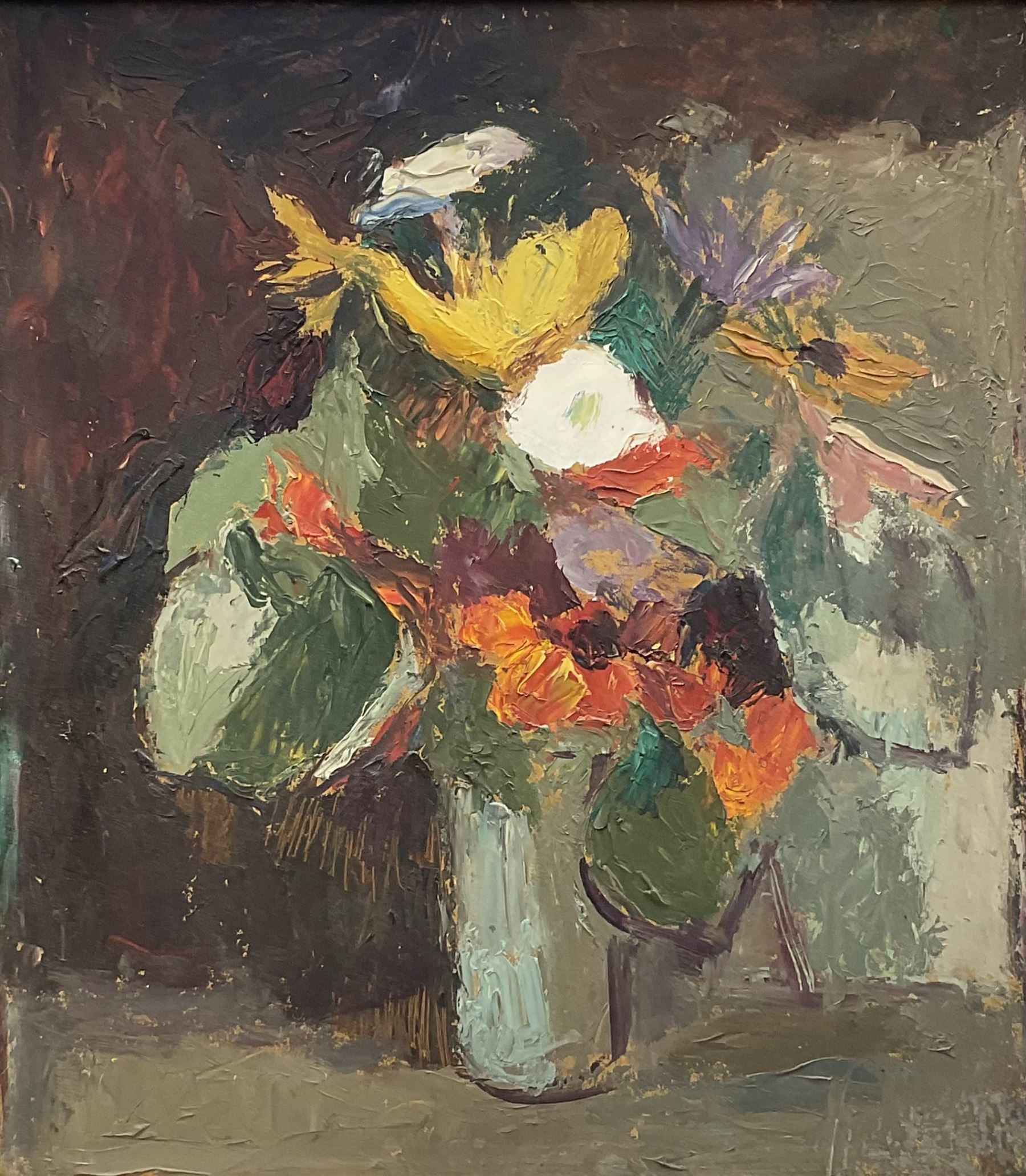 Margaret Graeme Niven (British 1906-1997): Autumn Flowers, oil on board unsigned 38cm x 33cm 