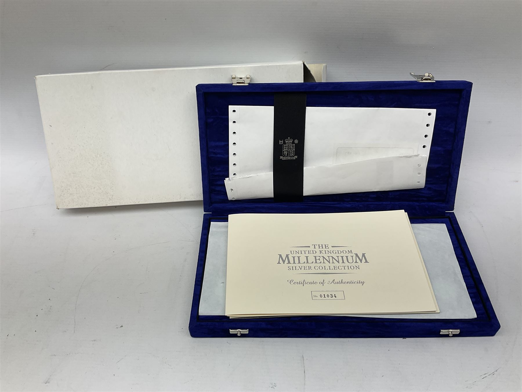 The Royal Mint United Kingdom Millennium 2000 silver coin collection, cased with certificate