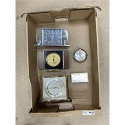 Assortment of five 20th century spring driven mantle clocks