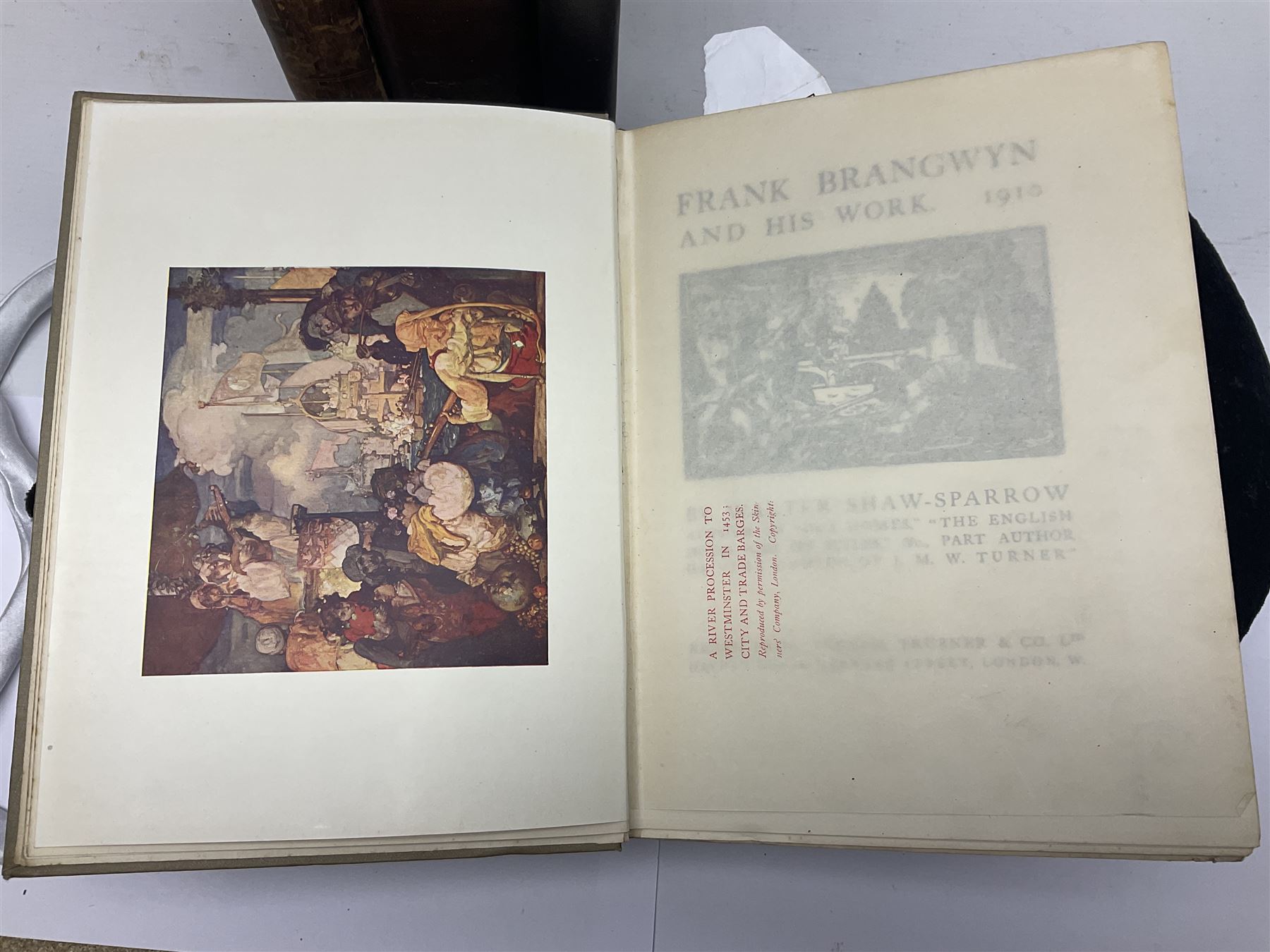 Collection of art reference books, including Works of Eminent Masters, Frank Brangwyn and His Works, Etching and Etchings etc 