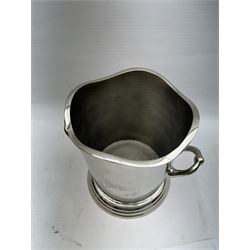 Polished modern aluminium champagne bucket inscribed White Star Line, H24cm