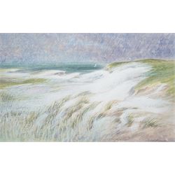 Isabel Alexander (British 1910-1996): Sand Dunes, pastel signed 38cm x 60cm