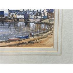 Harry F McGregor (Scottish 1928-2014): Broughty Castle and Beach, pair watercolours signed 13cm x 24cm (2)