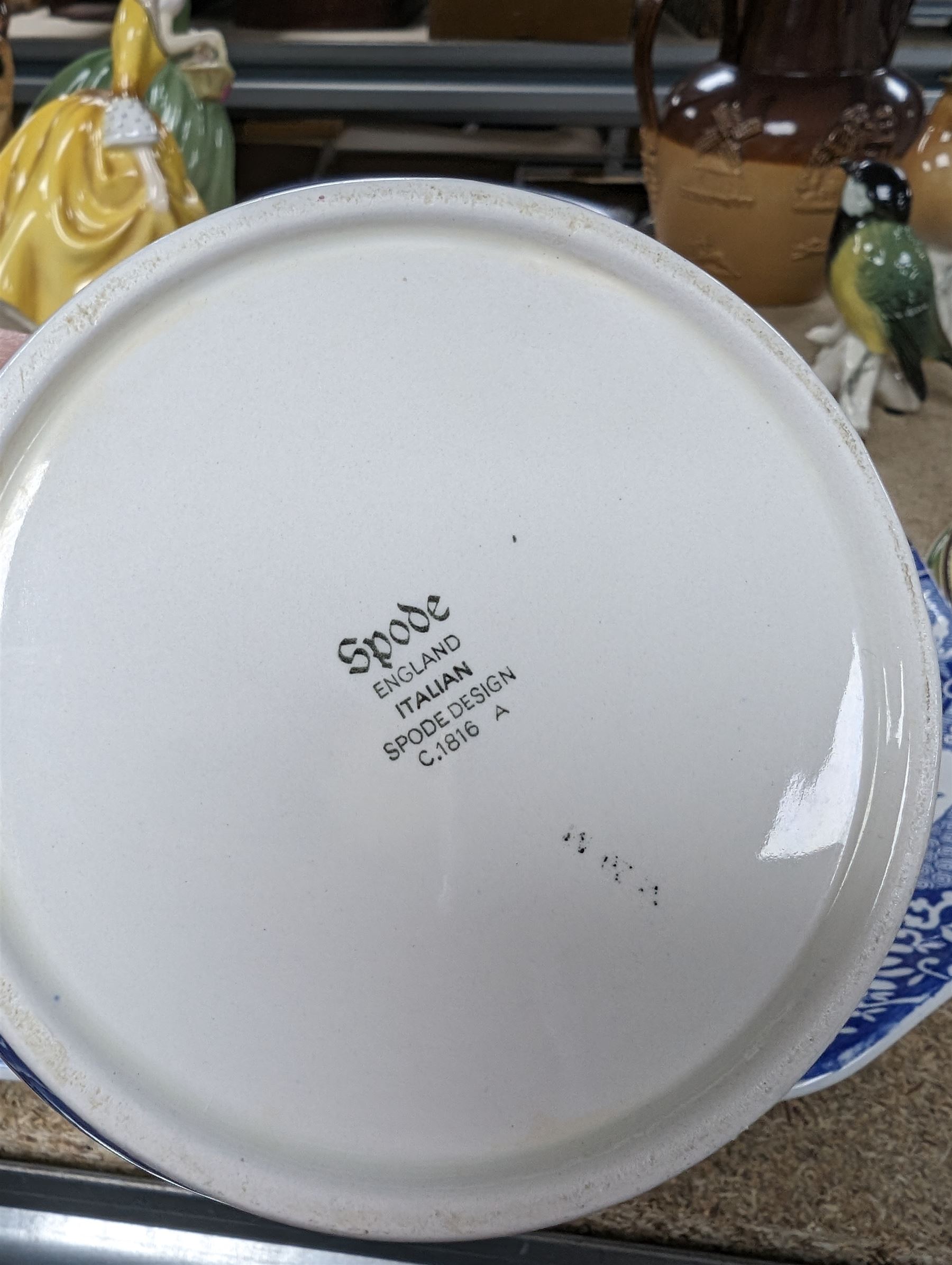 Spode Italian pattern platter and jug, both with printed marks beneath