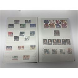 Queen Elizabeth II mint decimal stamps, housed in two stock book folders, face value of usable postage approximately 570 GBP