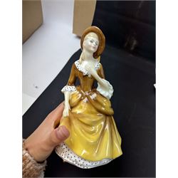 Eight Royal Doulton figures, including Southern Belle, Soiree, Sandra etc 