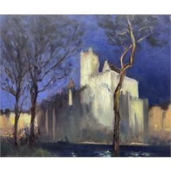 Neil Tyler (British 1945-): 'Ducal Palace - Ghent', oil on canvas signed, titled on label verso 49cm x 59cm