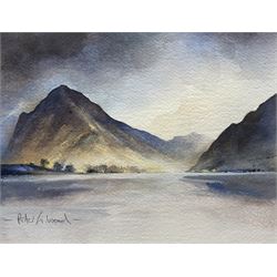 Peter Graham Wood (Yorkshire 1941-): 'Fleetwith Pike - Buttermere Cumbria', watercolour si...