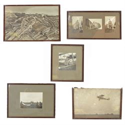 Collection of five original photographs relating to the Royal Flying Corps, including Earl...