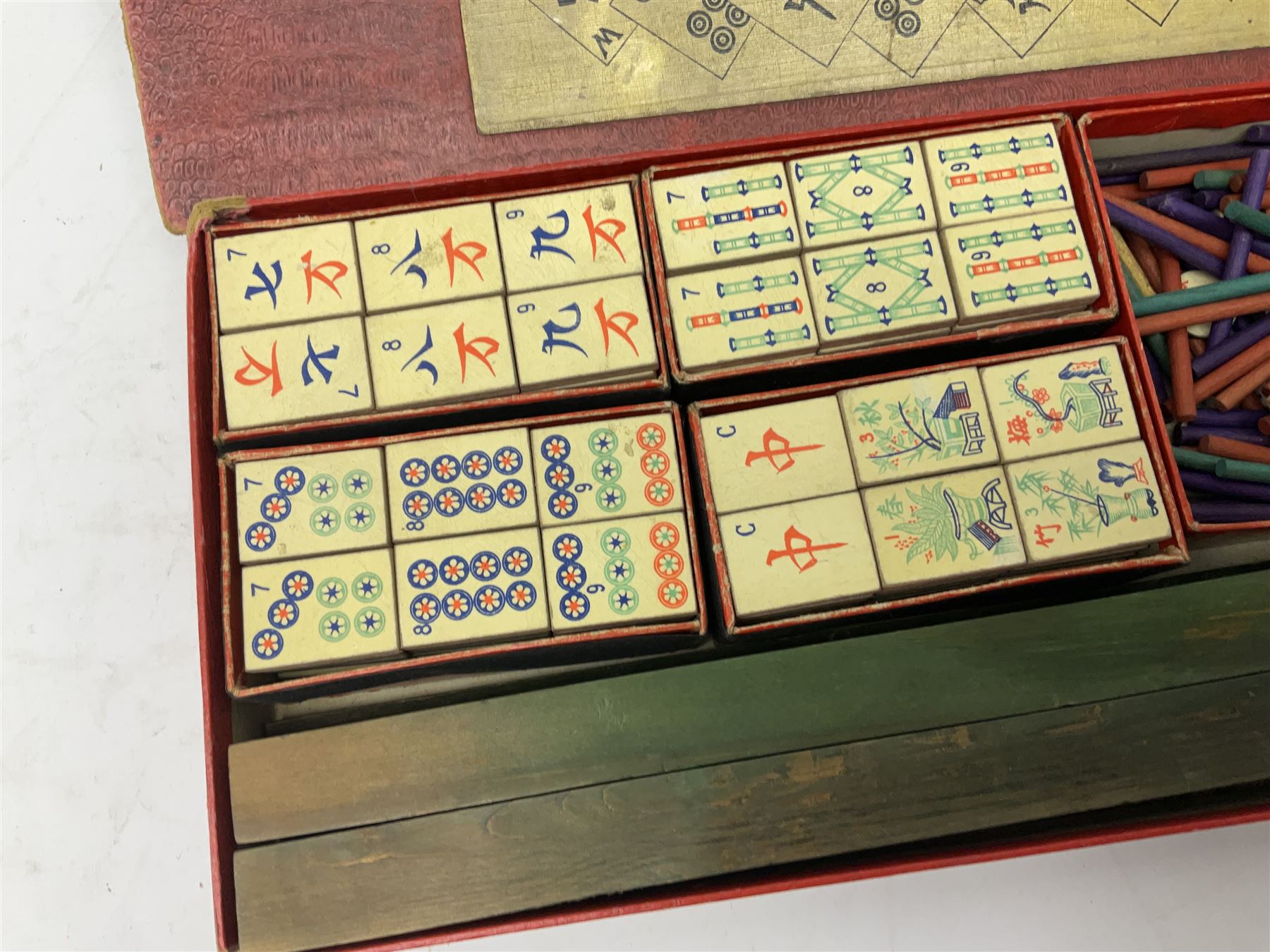 Chad Valley wooden Mah-Jongg set in original box