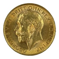 King George V 1913 gold full sovereign coin