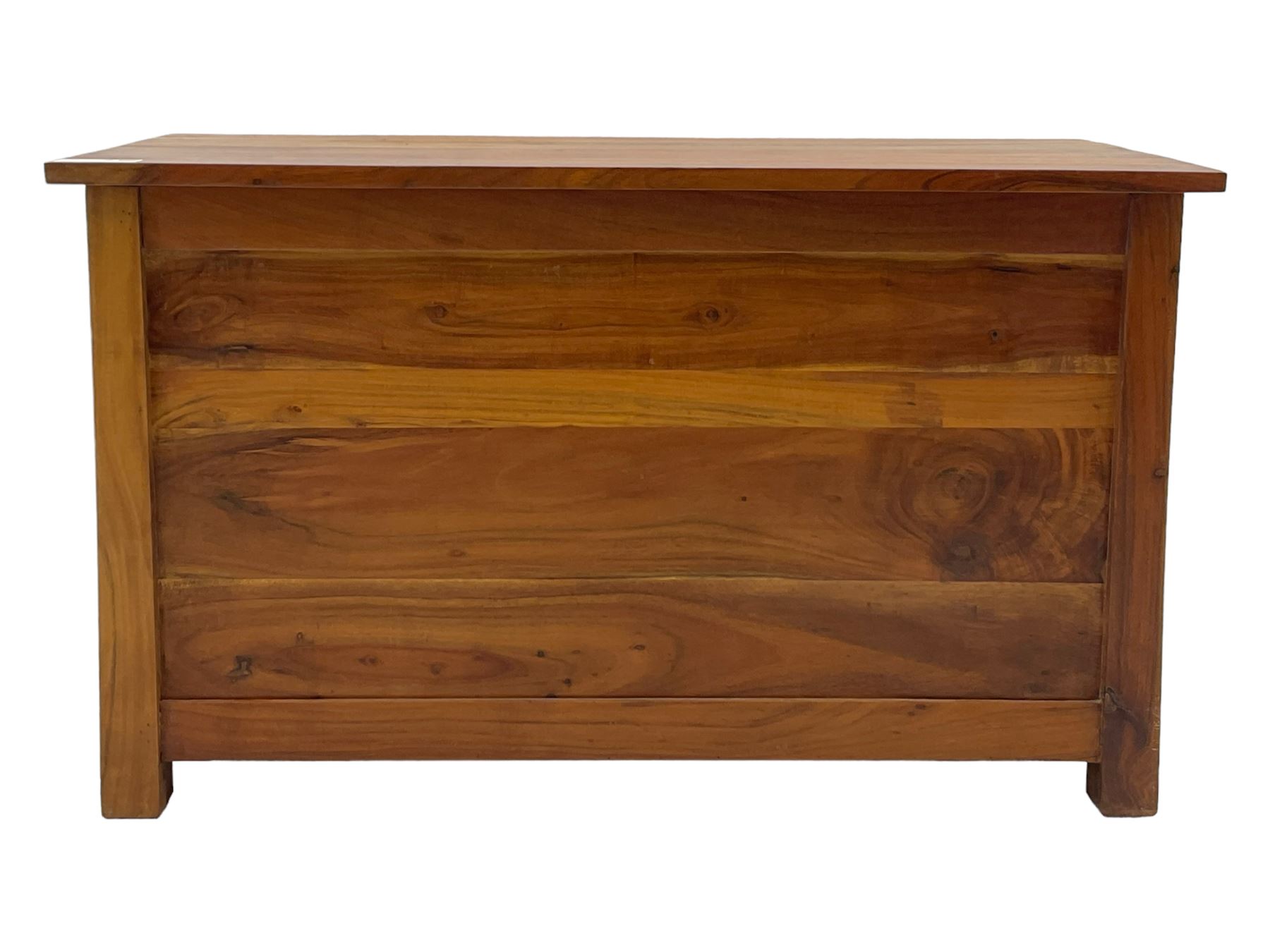 Hardwood blanket box, enclosed by hinged lid