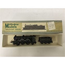 Millholme Models ‘00’ gauge - kit built ‘Goldcast’ series L.&Y. Aspinal Atlantic 4-4-2 no.1406 steam locomotive and tender in LYR black; with original box 