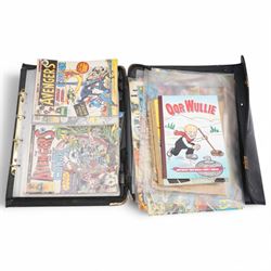 Collection of primarily 1970s Marvel comics including The Avengers and Super-Heroes, 1970s...