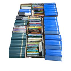 Large collection of model railway magazines in binders mainly Railway Modeller, together with Railwayana reference books, in nineteen boxes 