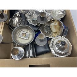 Large collection of silver plate, including automobilia club items, three piece tea service, centrepiece, trophy etc