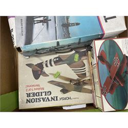 Large quantity of aircraft scale model kits to include Airfix, Revell, Monogram etc, in three boxes 