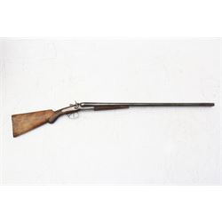 SHOTGUN CERTIFICATE REQUIRED - Belgian folding double barrel hammer shotgun with 76cm(30